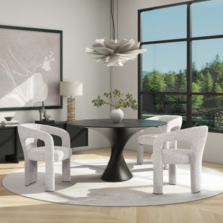 Sydney 25" Fully Upholstered Dining Chair, Greige Beige Chenille
