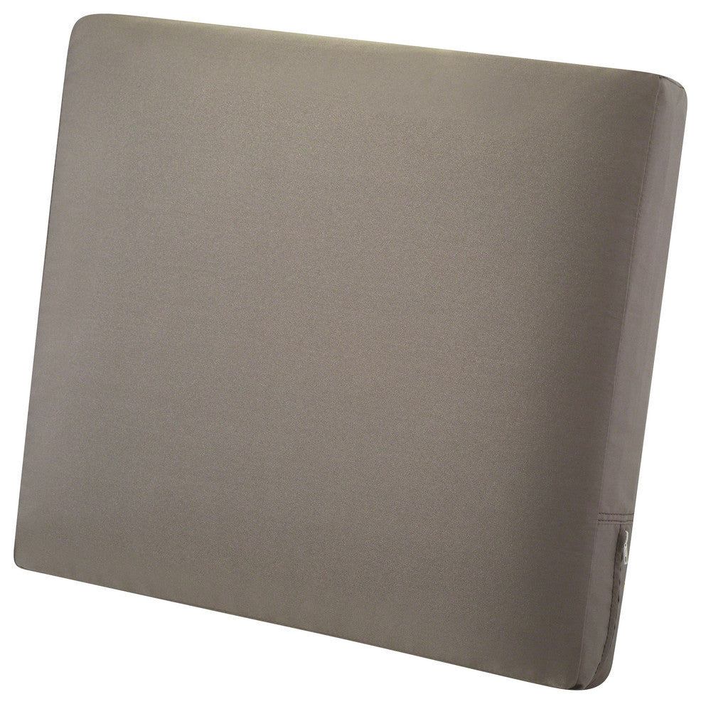 Patio Back Cushion Slip Cover and Foam, Dark Taupe, 21"x20"x4"