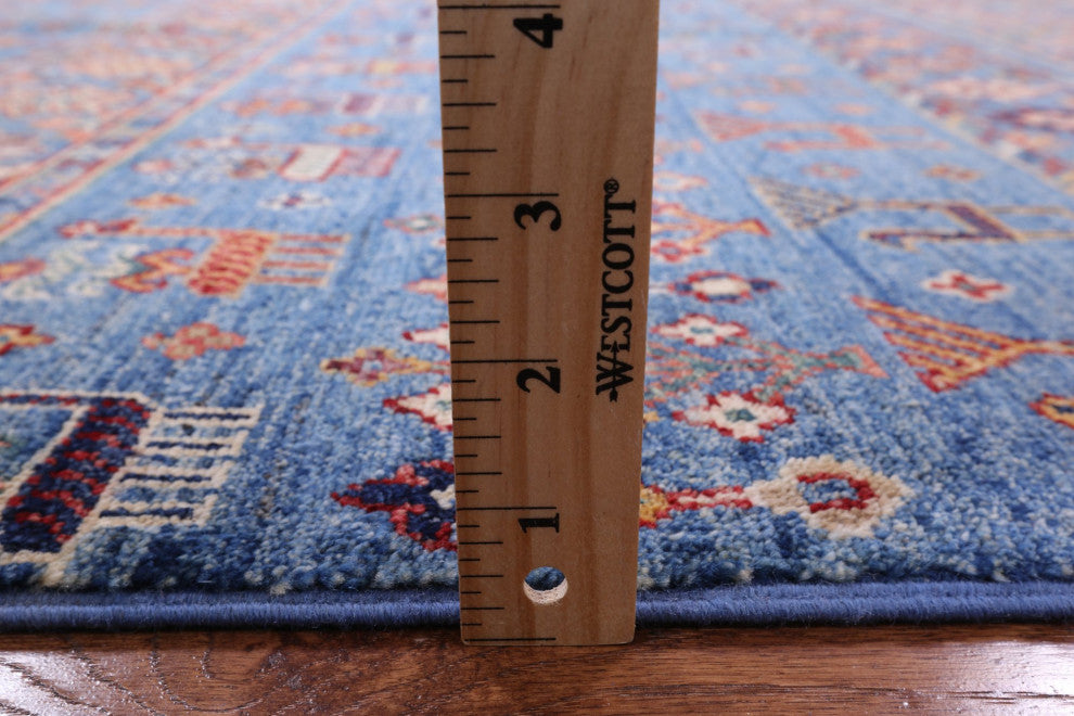 5' 6" X 8' 5" Tribal Persian Gabbeh Hand-Knotted Rug Q5356