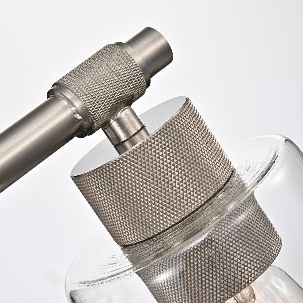 CHLOE Lighting Mercy Contemporary 3-Light Brushed Nickel Bath Vanity Fixture