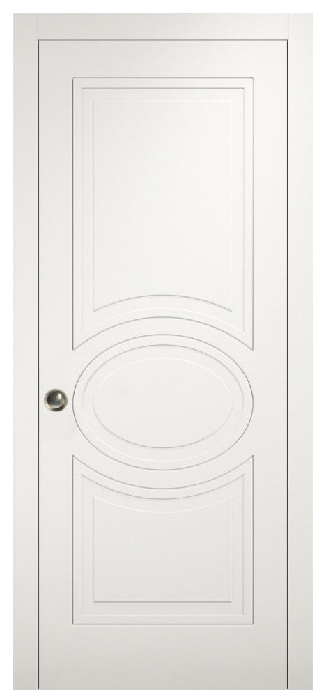 Sliding Pocket Door / Mela 7001 Matte White, 18" X 80"