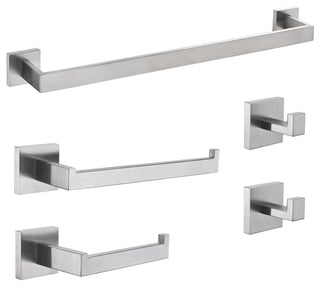 5pc Nickel Bathroom Hardware Kit by ANZZI