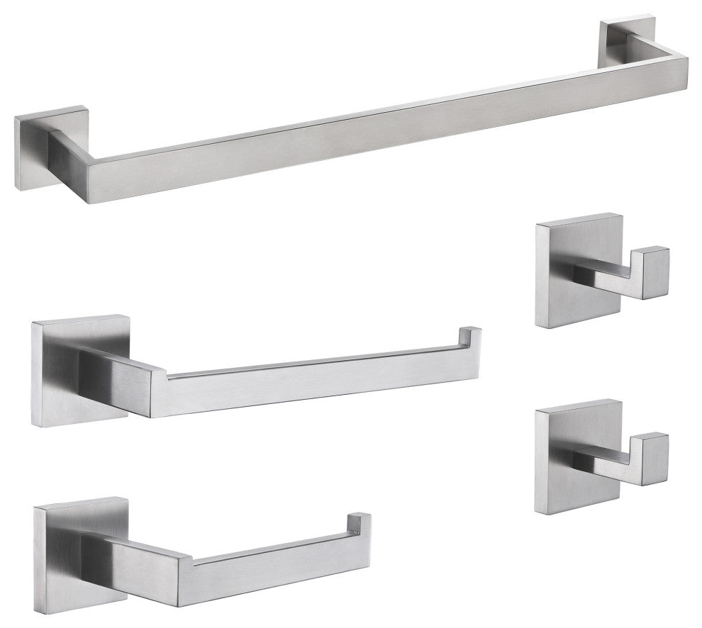 5pc Nickel Bathroom Hardware Kit by ANZZI