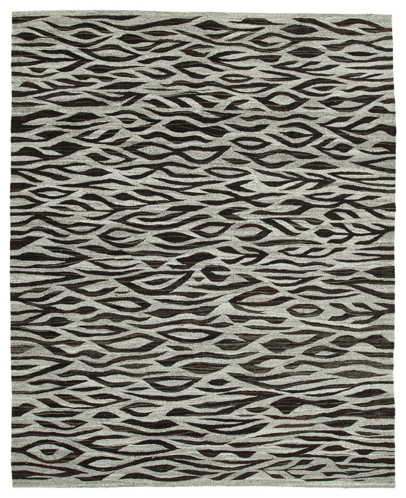 Rug N Carpet - Handmade Turkish 8' 2'' x 10' 1'' Modern Design Wool Kilim Rug