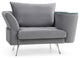 Modern Cafe Velvet Fabric Upholstered Chair with Right Side Table, Right Side