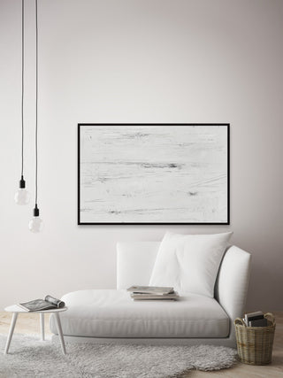 "Light Snow" Floater Framed Painting Print on Canvas