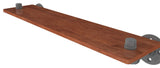 Pipeline Ironwood Shelf, Matte Gray, 22"