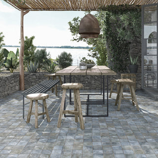 Kings Etna Encaustic Ceramic Floor and Wall Tile, Blue