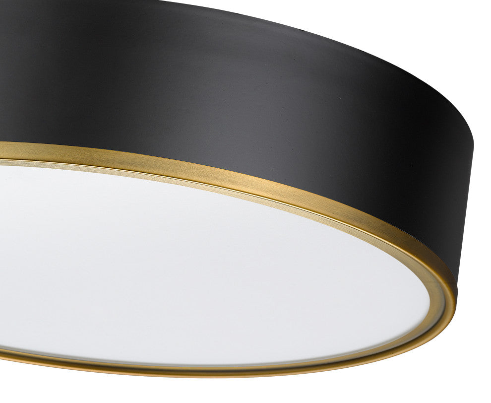 Zlite 2303F4-MB-RB 4-Light Flush Mount, Matte Black