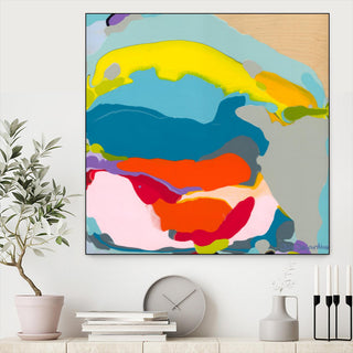 "Free Falling" Framed Canvas by Giant Art 30"x30"
