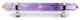 Long Bar Handle Purple Amethyst 8" Drawer Pulls, Chrome