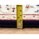 Midnight Blue 250 KPSI Wool and Silk Hand Knotted Nain Runner Rug 2'8" x 10'0"