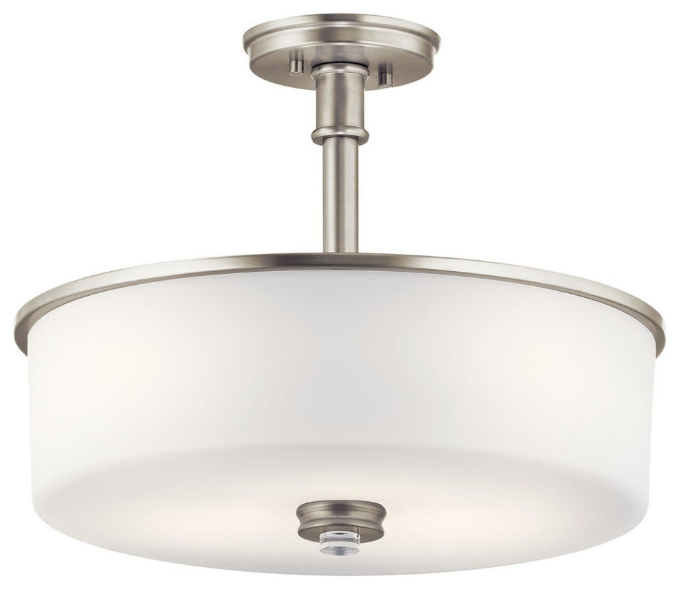 Kichler Joelson 3 Light Pendant-Semi Flush in Brushed Nickel