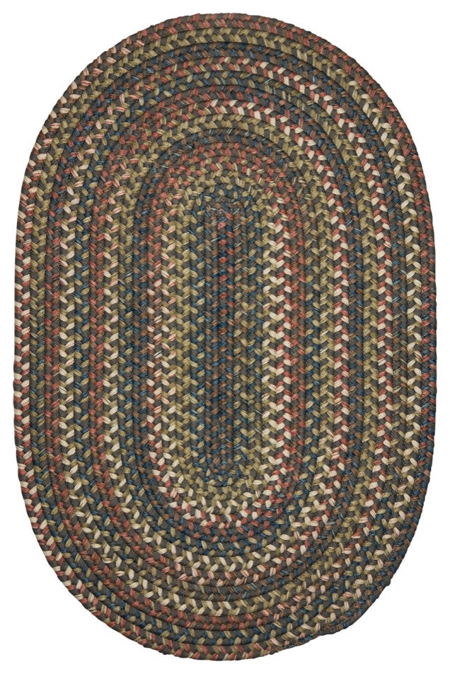 Colonial Mills Cedar Cove CV19 Gray Traditional Area Rug, Oval 8'x11'