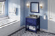 Adler Transitional 30" Hale Blue Vanity, Boulder Cultured Marble Vanity Top