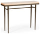 Wick 42" Console Table, Bronze Finish, Maple Natural Accents