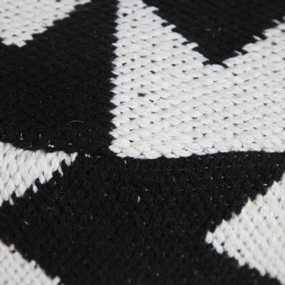 Modern Oversized Chevron Arrow Pouf Ottoman