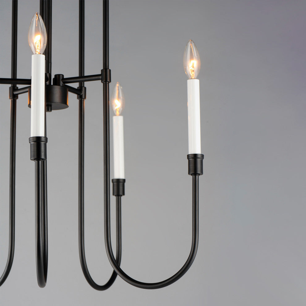 Maxim 11285 Tux 5 Light 24"W Taper Candle Chandelier - Black