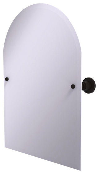 Frameless Arched Top Tilt Mirror with Beveled Edge, Oil Rubbed Bronze