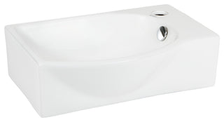 ELANTI EC1805-L Porcelain Wall-Mounted Sink, Left-Facing, White