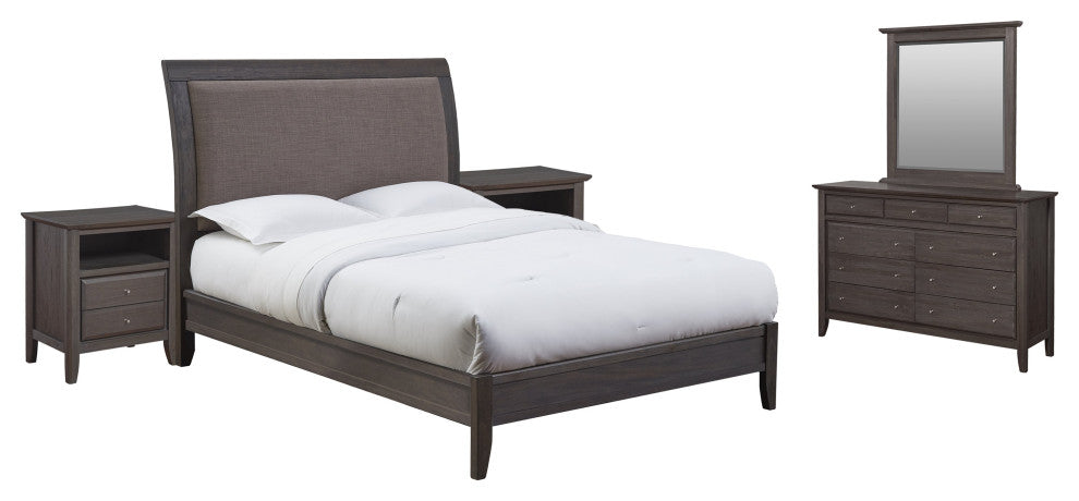 Modus City II 5 Piece Cal King Bedroom Set With 2 Nightstands, Dolphin