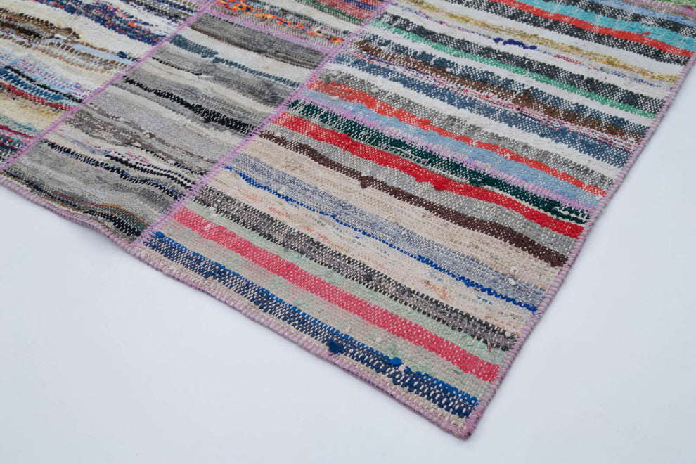 Rug N Carpet - Handmade Anatolian 6' 4'' x 9' 3'' Unique Patchwork Kilim Rug