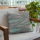 Plutus Blue Leafs Floral Luxury Throw Pillow, 12"x20"