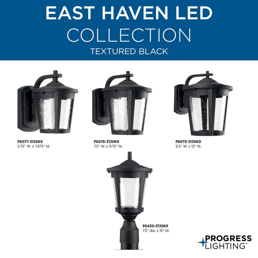 Progress Lighting 1-17W LED Outdoor Wall Lantern, Black