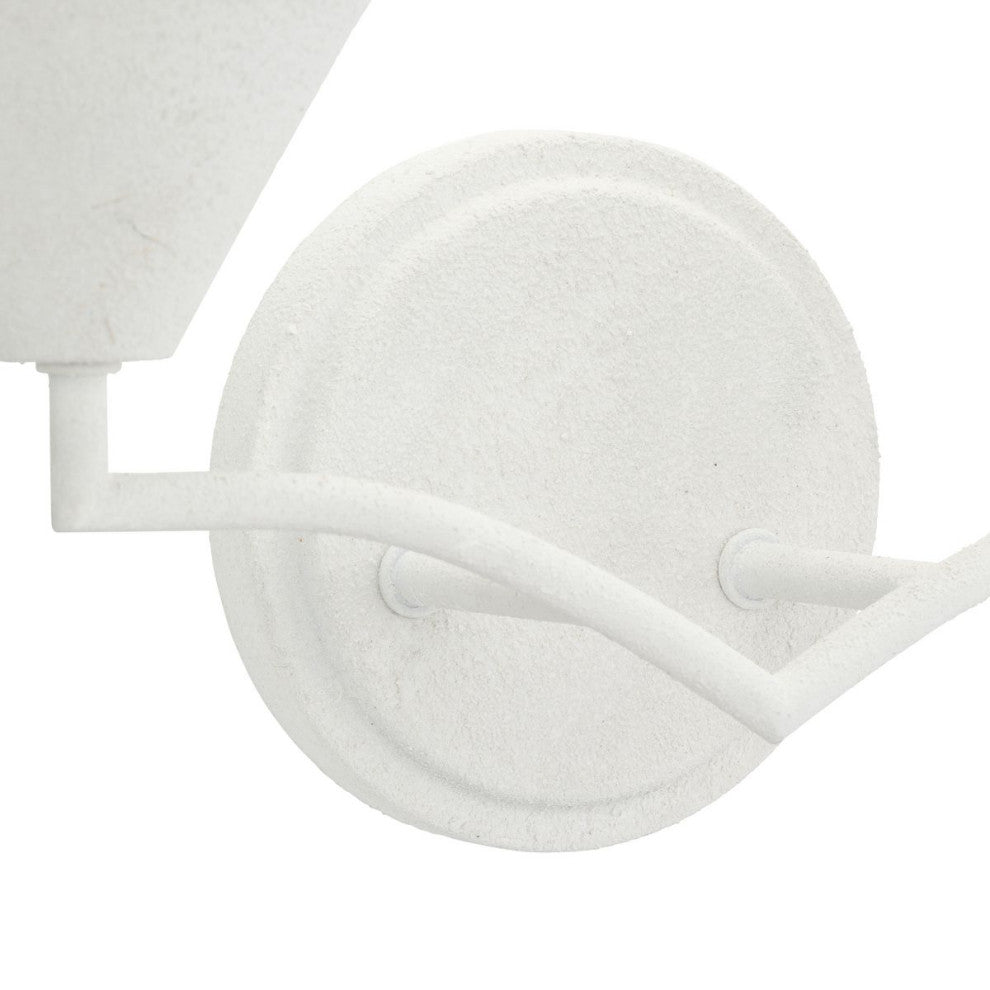 Pinellas Collection Two-Light Contemporary Vanity Light, White Plaster