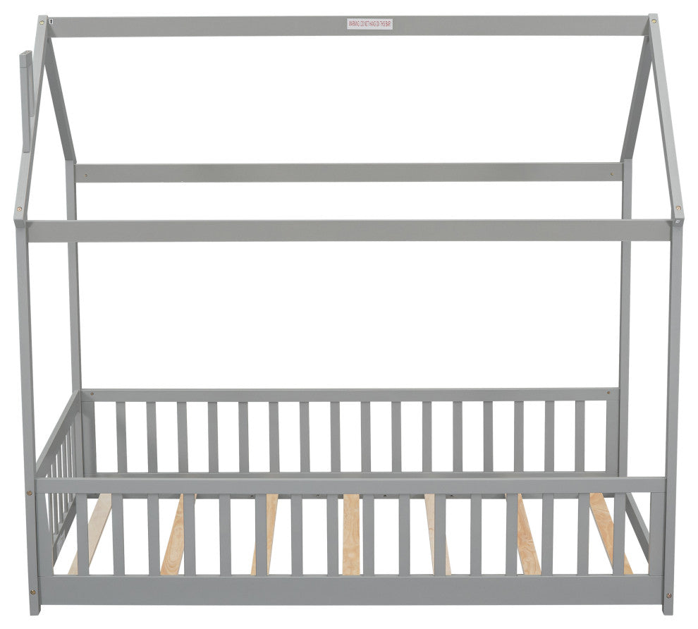 Gewnee Twin House Bed with Guardrails