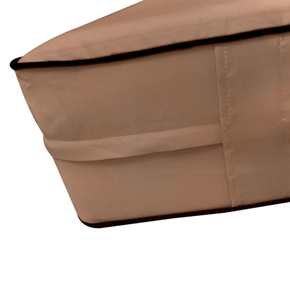 S6 Twin-XL Contrast Trim Mattress Bolster Pillow Outdoor Slip Cover ONLY AD104