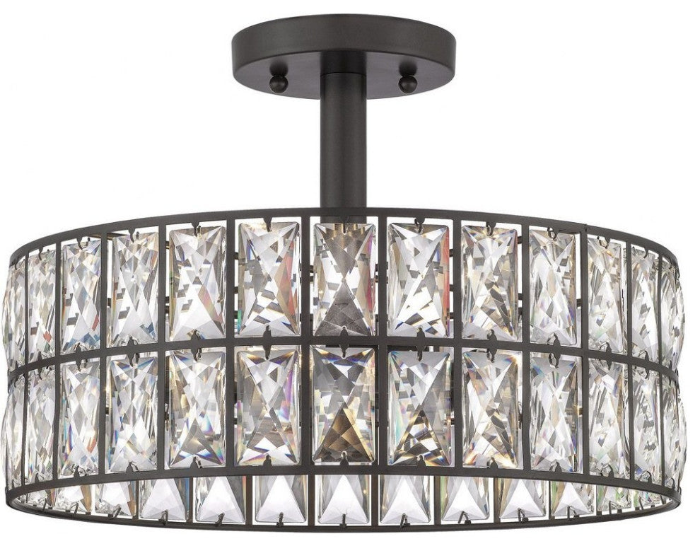Coffman 3-Light Semi-Flush Mount in Western Bronze