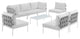 Harmony 8-Piece Outdoor Patio Aluminum Sectional Sofa Set
