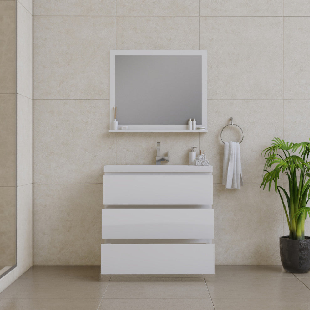 Paterno 36" Bathroom Vanity With Sink, White