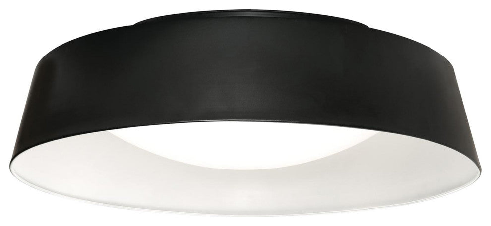 Duncan 15" LED Flush Mount, Blackwhite