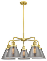Innovations Cone 5 25.75" Chandelier Satin Gold