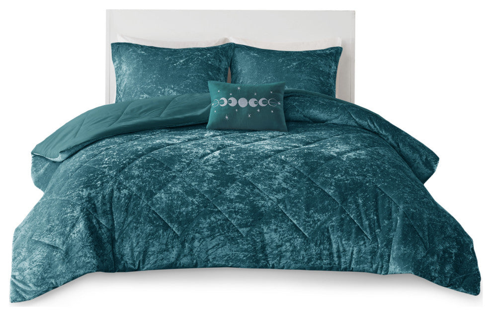Intelligent Design Felicia Crushed Velvet 4-Piece Comforter Set