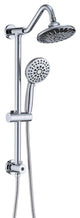 6" Exposed Stainless Steel Shower Faucet Set with 6 Sprays Handheld Shower Head, Chrome