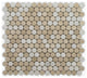 Crema Marfil Honed Multi Penny Round Marble Mosaic