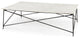 White Marble Criss Cross Base Coffee Table