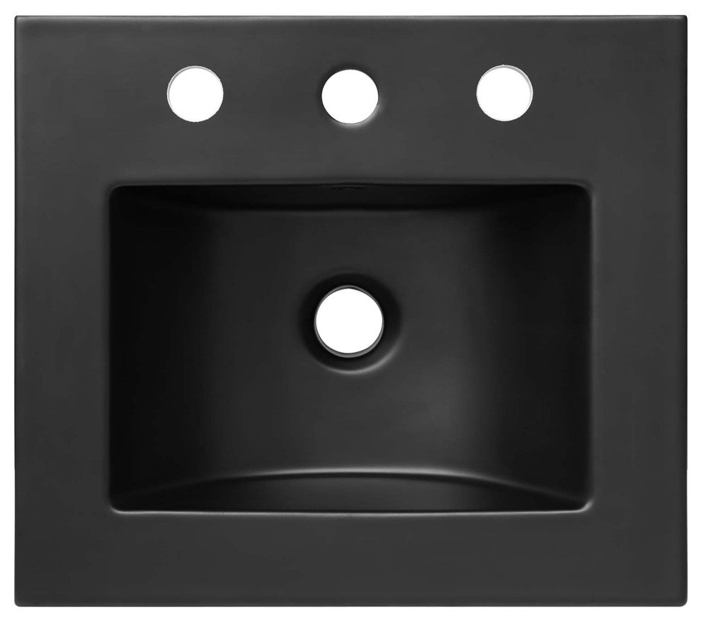 Elysian 18" Wood Bathroom Vanity - Black Brown