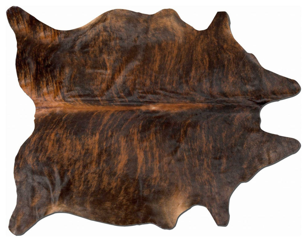 HomeRoots 60" x 84" Dark Brindle Cowhide Rug
