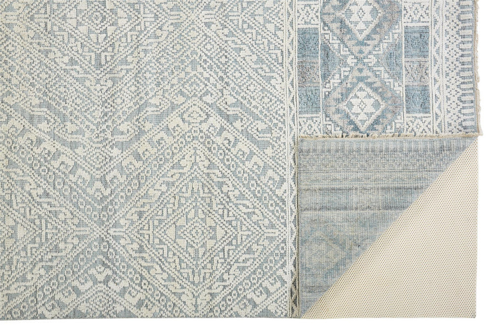 Weave & Wander Eckhart Rug, Gray/Blue, 7'9"x9'9"