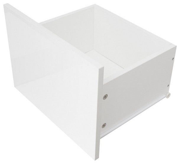 Modern White TV Stand with LED Lights Two drawers TV Cabinet