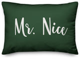 Mr. Nice, Dark Green 14x20 Lumbar Pillow