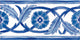 3.94"x7.87" Palmyre Blue  Border set of 10