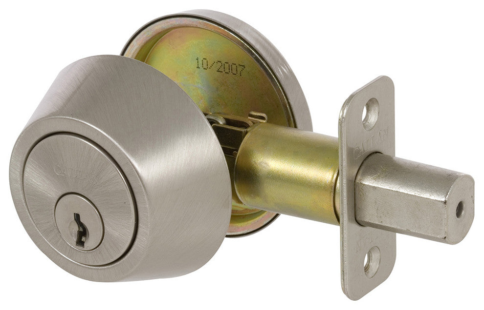 Single Cylinder Deadbolt, Satin Nickel