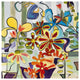 "Happy Snappy Garden" Digital Paper Print by Joan Elan Davis, 38"x38"