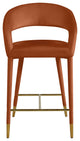 Destiny Counter Stool, Cognac, Velvet