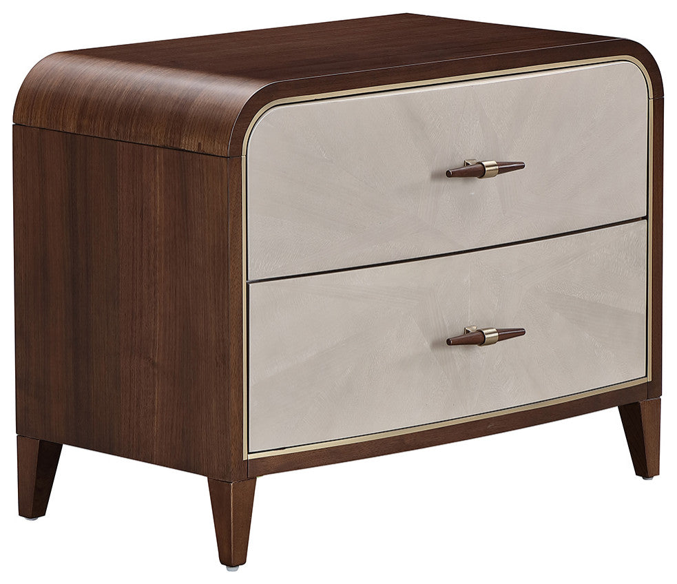 Houston 2-Drawer Nightstand, Walnut